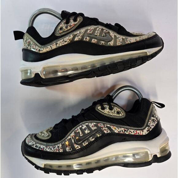 Nike Air Max 98 LX RECYCLED BLACK WHITE Shoes AV4417-001 Women’s Size 6 - Picture 2 of 7
